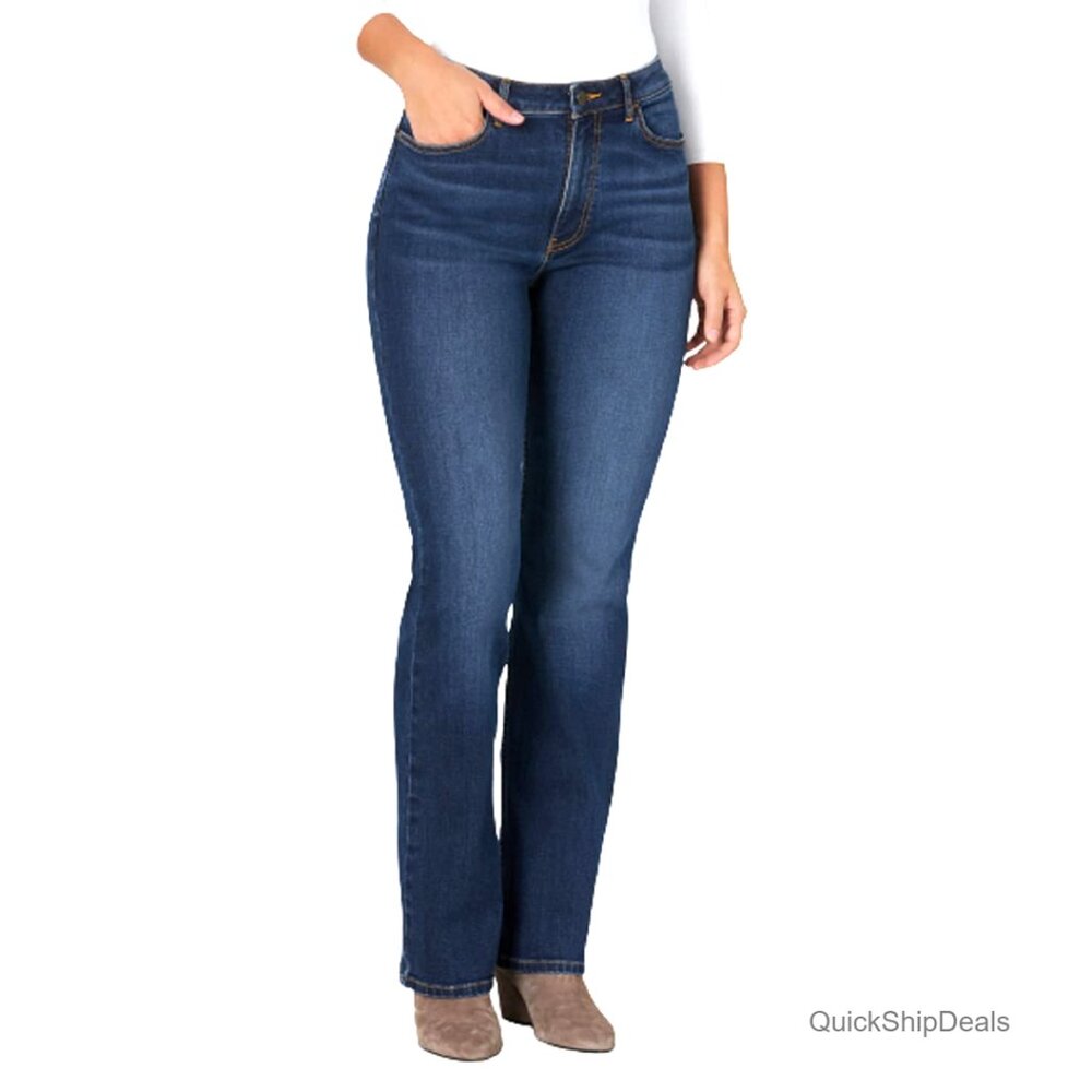 High Rise Straight Fit Jeans, True Stretch Denim, Sizes 0-18, Everyday Staple